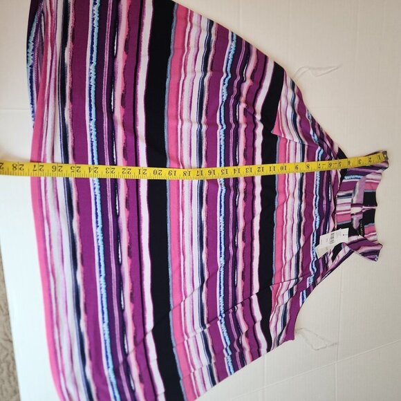 New Lane Bryant sz 18/20 women sleeveless top purple stripes - Picture 7 of 10